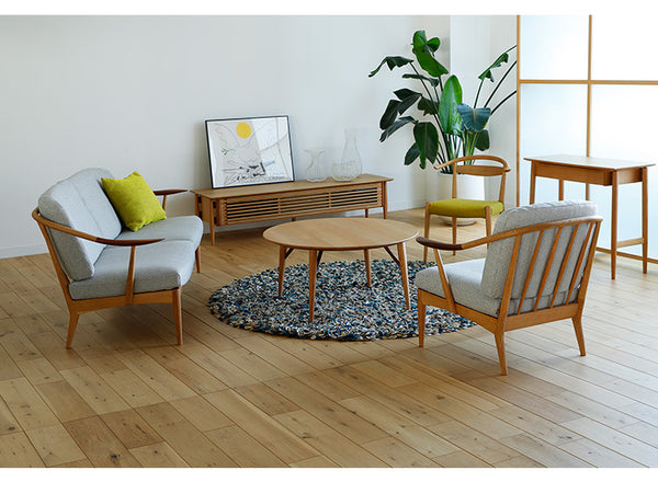 White Wood Sofa 1-seater