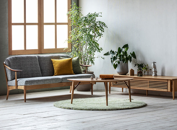 White Wood Sofa 2-Seater